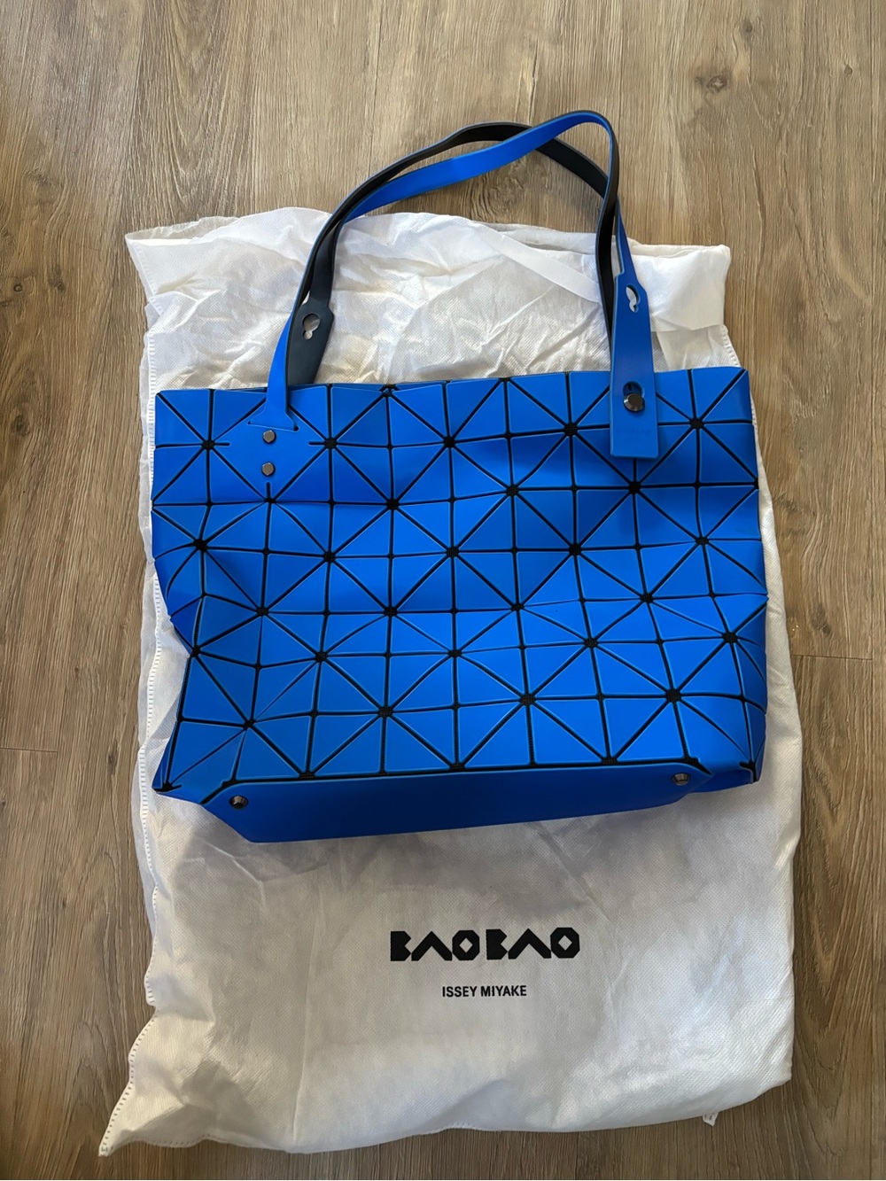 Authentic Issey Miyake Bright Blue Geometric BAO BAO Tote